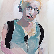 saripiek2016 gesso en acryl op papier